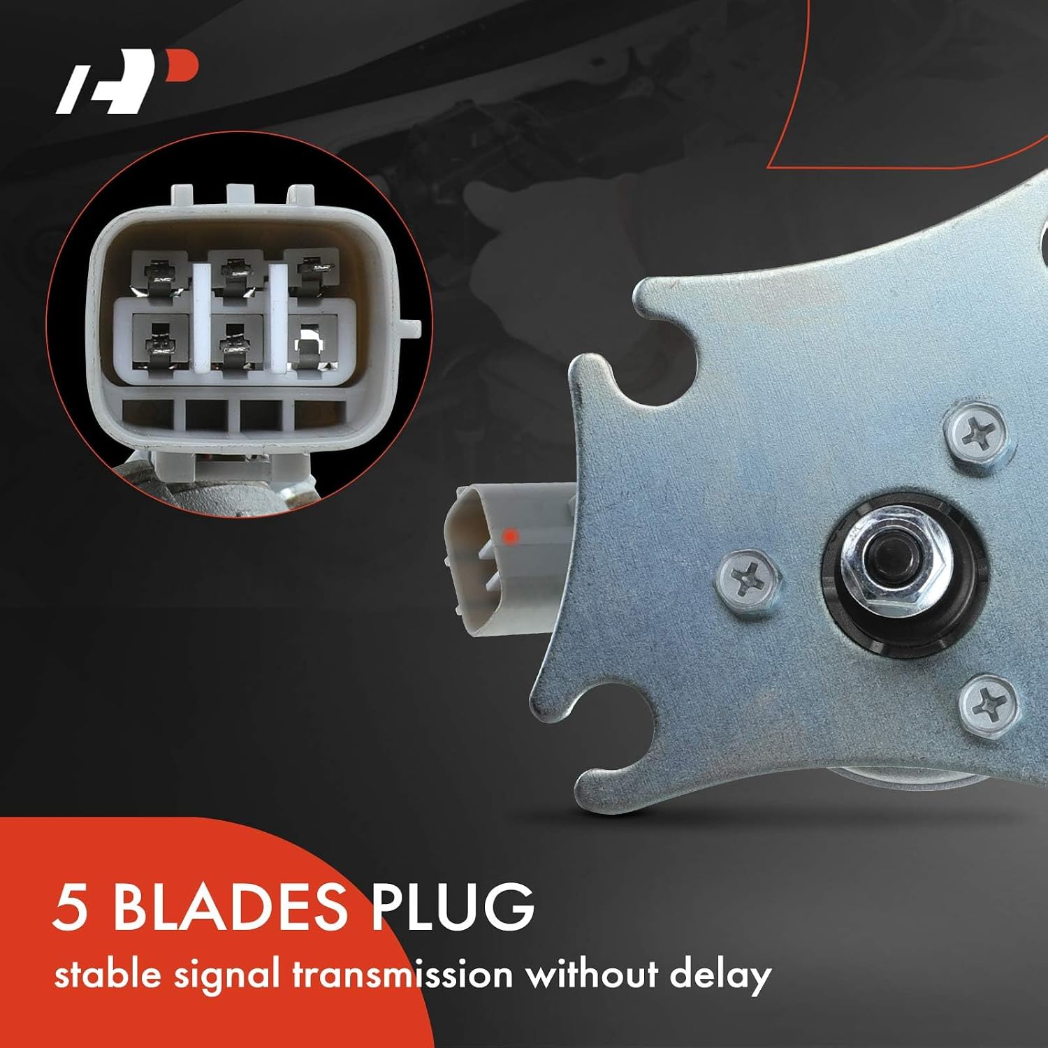 A-Premium Front Windshield Wiper Motor Compatible with Toyota Corolla 1993 1994 1995 1996 1997, 5-Pin, Replace# 8511012820, 8511012830