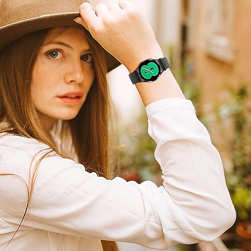 Miniatura 3 de Correa de nailon de 0.866 in compatible con Galaxy Watch 3 de 1.772 pulgadasSamsung Gear S3 ClassicFrontier trenzada Solo Loop, banda elástica