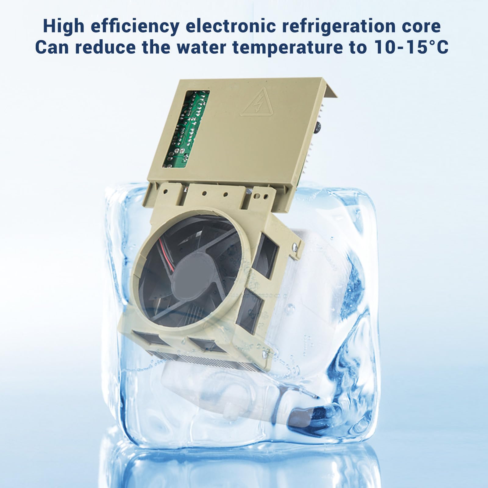 Water Dispenser, Stainless Steel Liner Anti Dry Burning Dual Temperature Control, Hot Cold Water Cooler Dispenser with Independent Dual Spout for Home Office Use