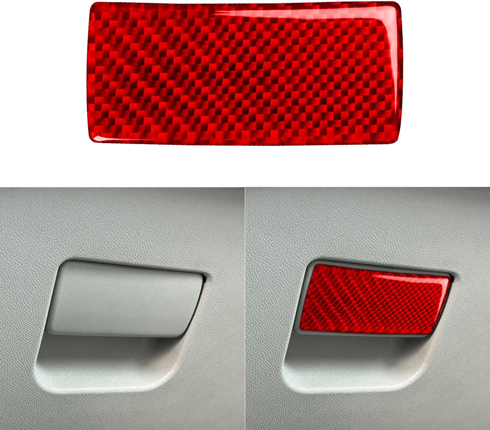 Red Car Passenger Side Glove Box Panel Cover Decals Accessories Interior Trim Stickers Compatible with GMC Terrain 2010 2011 2012 2013 2014 2015 2016 2017 Carbon Fiber