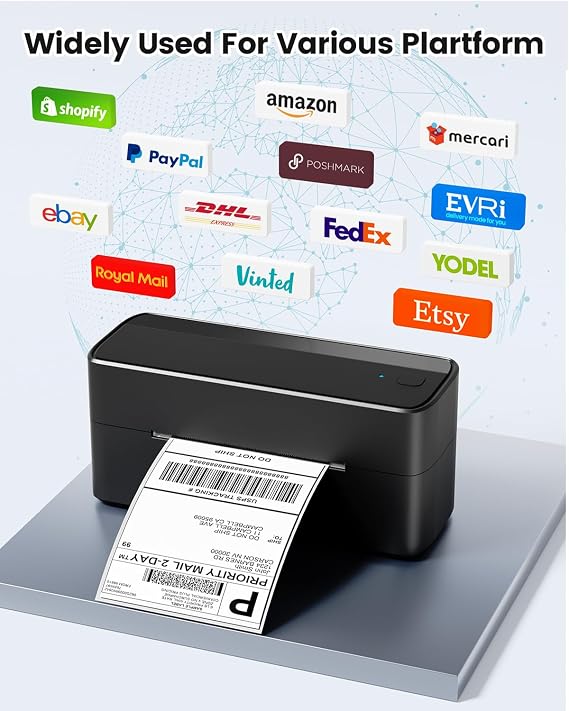 Phomemo Bluetooth Shipping Label Printer,241BT Label Printer & 20Pcs Labels