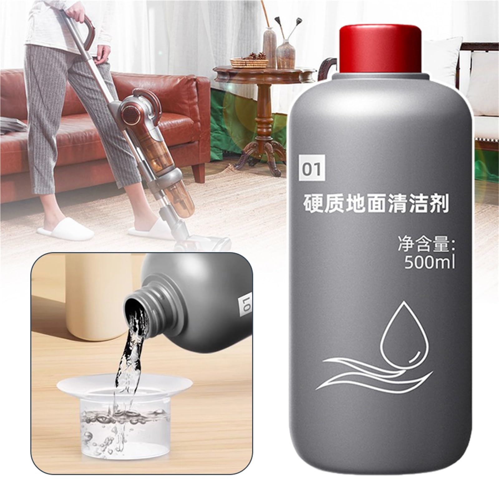 Detergentes Concentrados For Pisos De Madera, Compatibles con Dyson, Washg1 Seguro For Pisos Duros, Solución De Limpieza Profunda For Sala De Estar(2 pcs)
