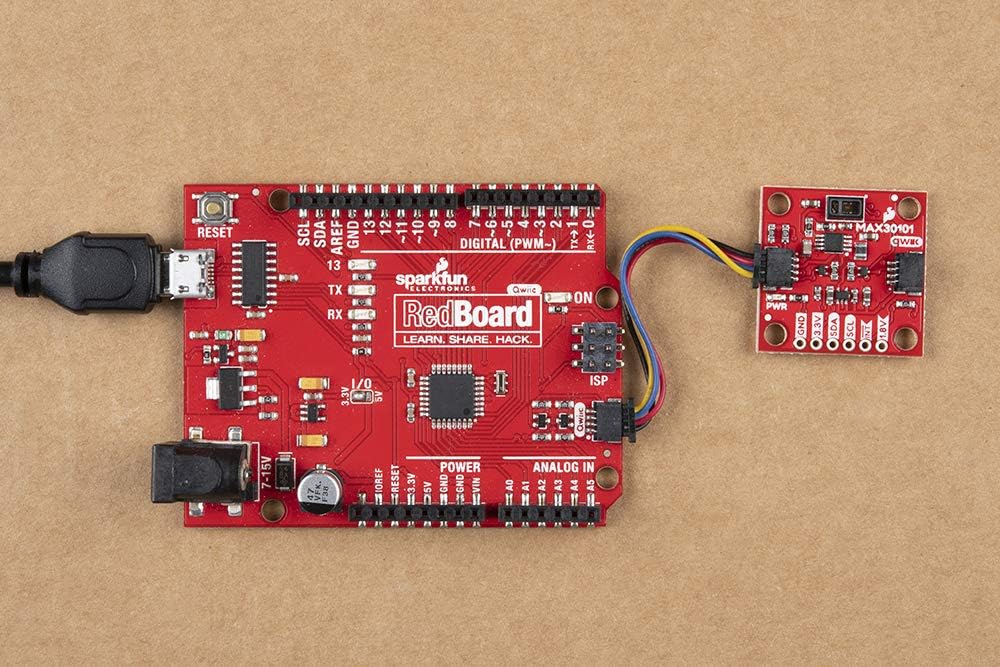 SparkFun Photodetector Breakout - MAX30101 (Qwiic) - Includes MAX30101 Highly Sensitive Optical Sensor - Particle (i.e. Smoke) Detection Proximity Measurements Photoplethysmography