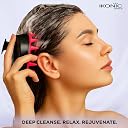 Ikonic Basics- Scalp Massager Shampoo Brush – IKB -701C (Black) with Silicone Bristles, Relieves Stress and Boost Blood Circulation gallery image