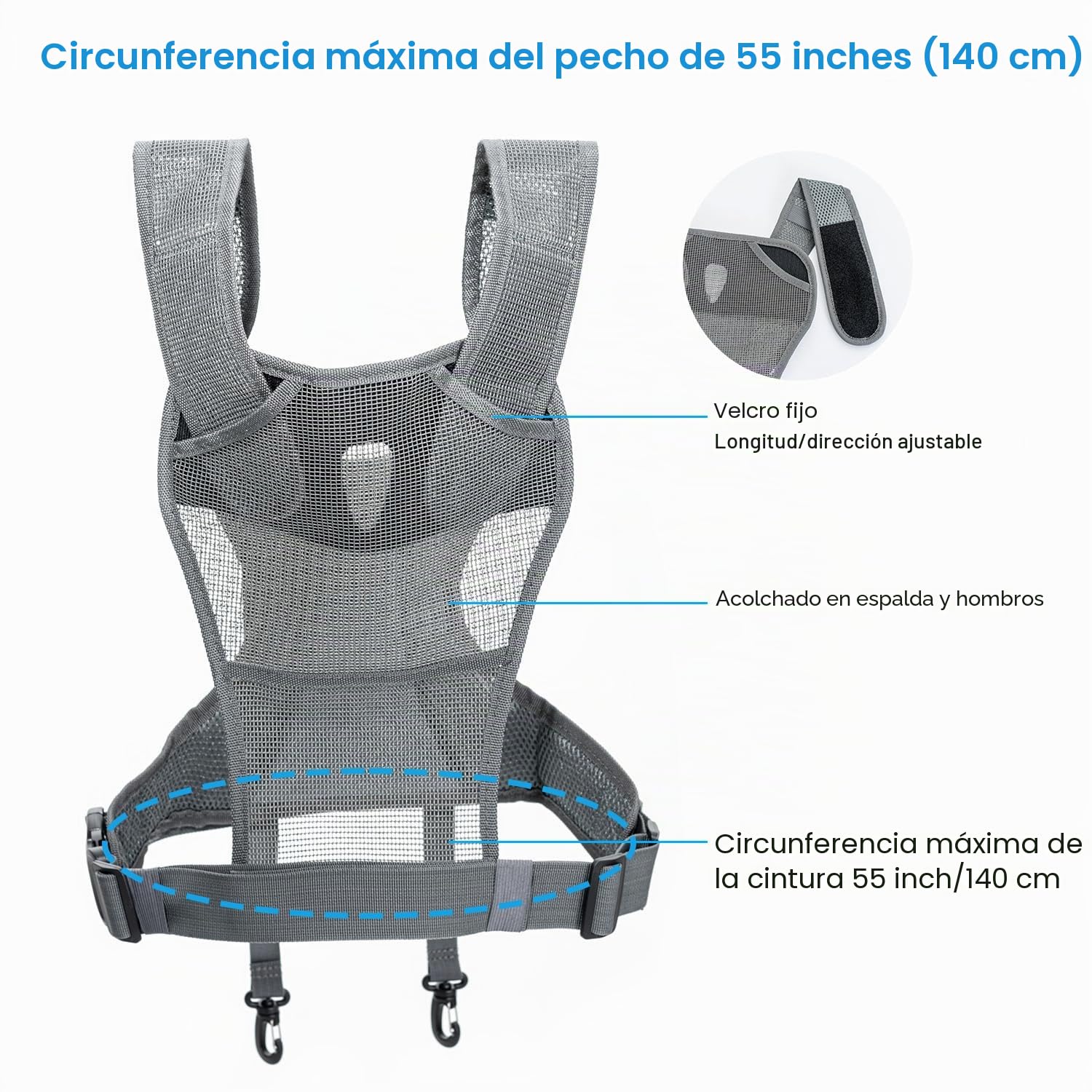 FOMITO Sistema de Arnés de Pecho para Cámara, Chaleco de Transporte Multicámara con Funda Lateral, Compatible con Canon, Nikon, Sony, Panasonic, Olympus, DSLR