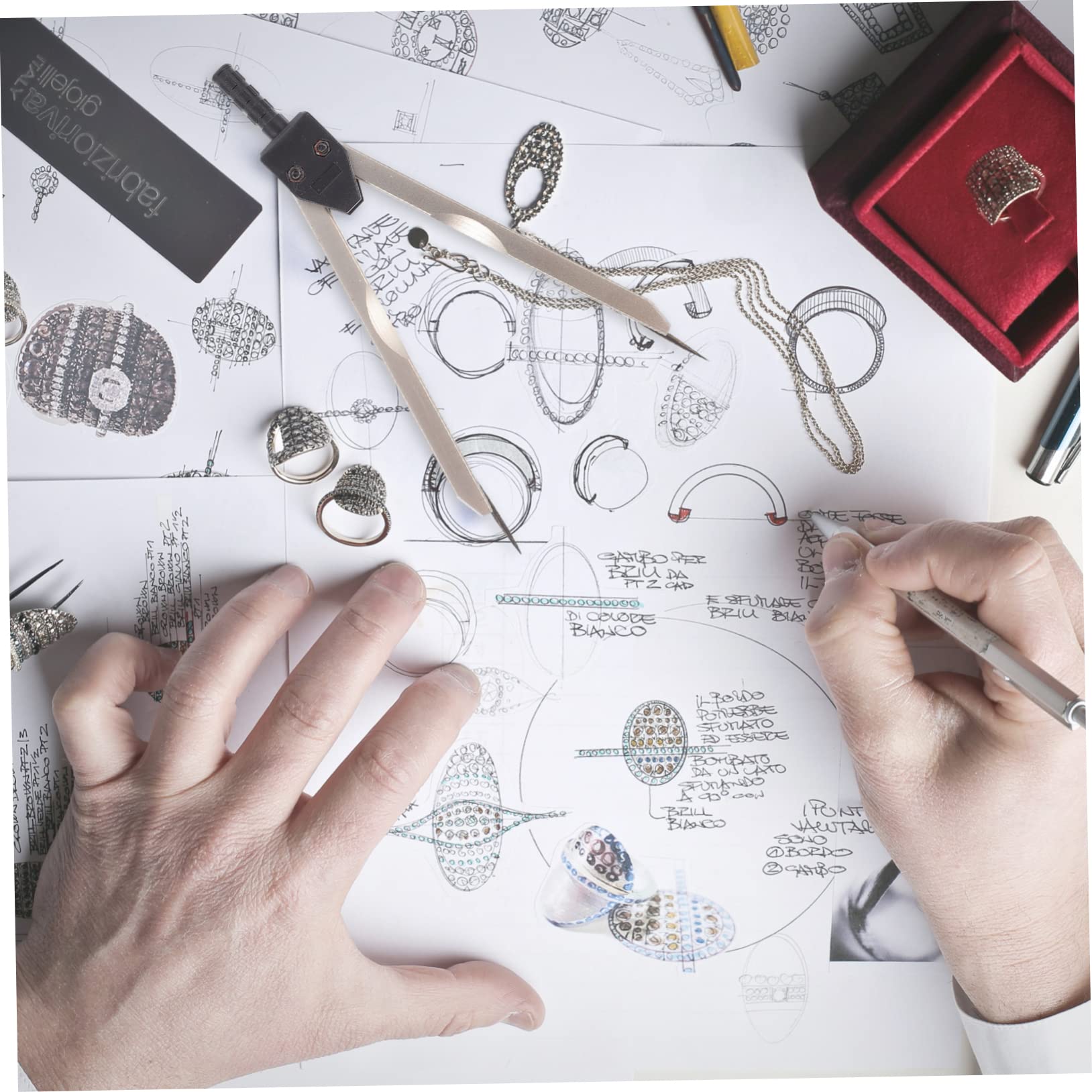 SEWACC Doctor's Caliper Measurement Tool Drafting Caliper Ruler Long-Lasting Material Easy Clip