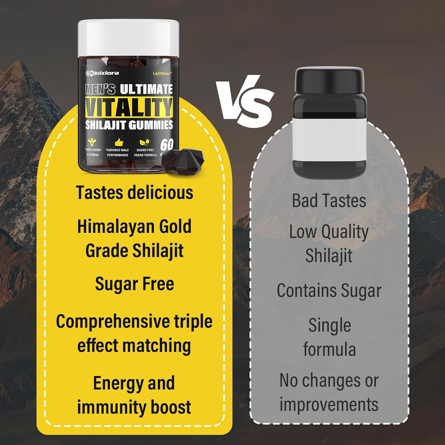 Shilajit Gummies for Men & Women | Shilajit for Men – Shilajit Pure Organic |High Potency|85+ Trace Minerals & Fulvic Acid| Shilajit Supplement | 60 Gummies - Image 4