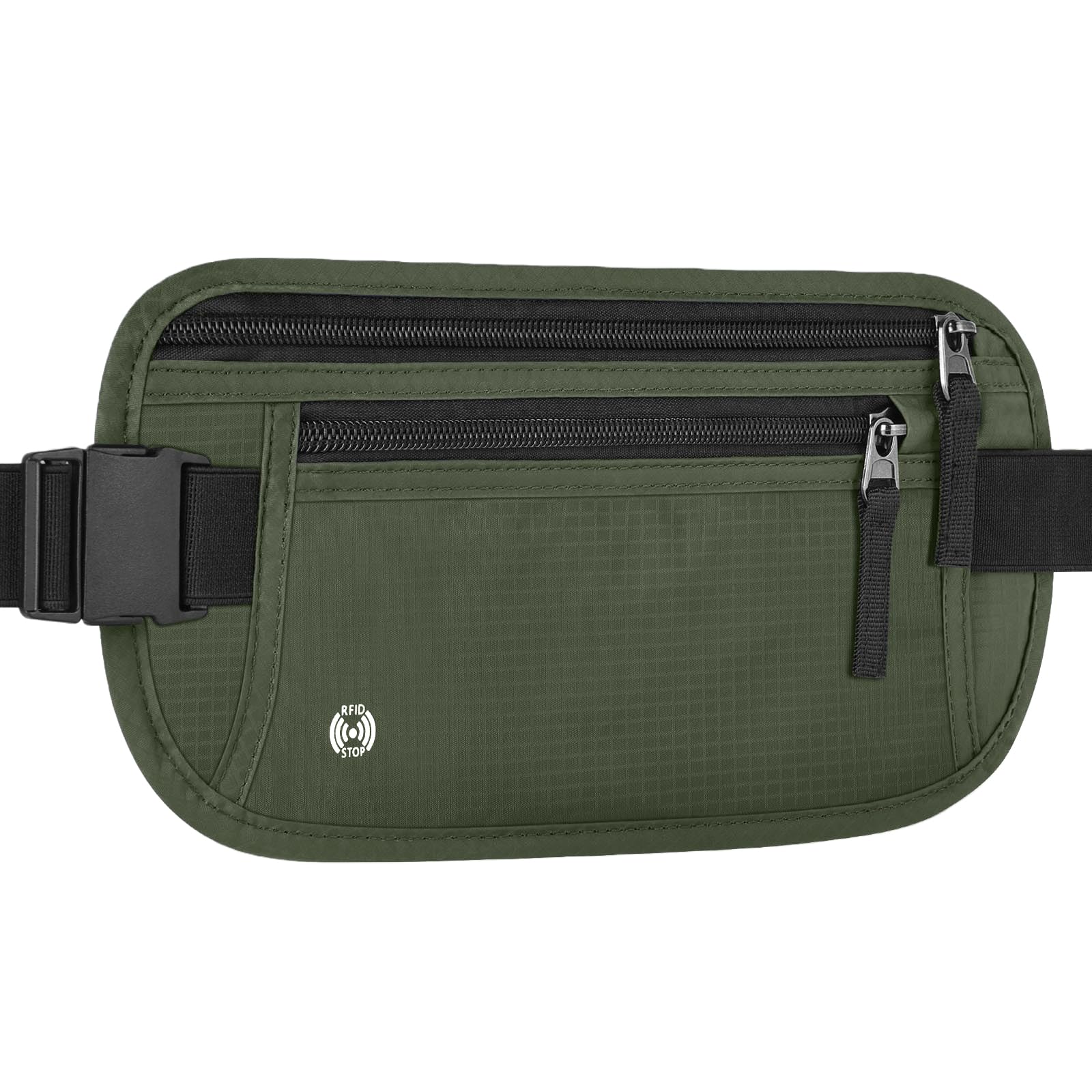 Aucuu Geldgürtel für Damen und Herren, Diebstahlsicher Flache Bauchtasche mit RFID-Schutz, Ultraflach Versteckte Geldgürtel, Reise Bauchtasche für Reise Sport, Passt für Reisepass, Telefon und Bargeld