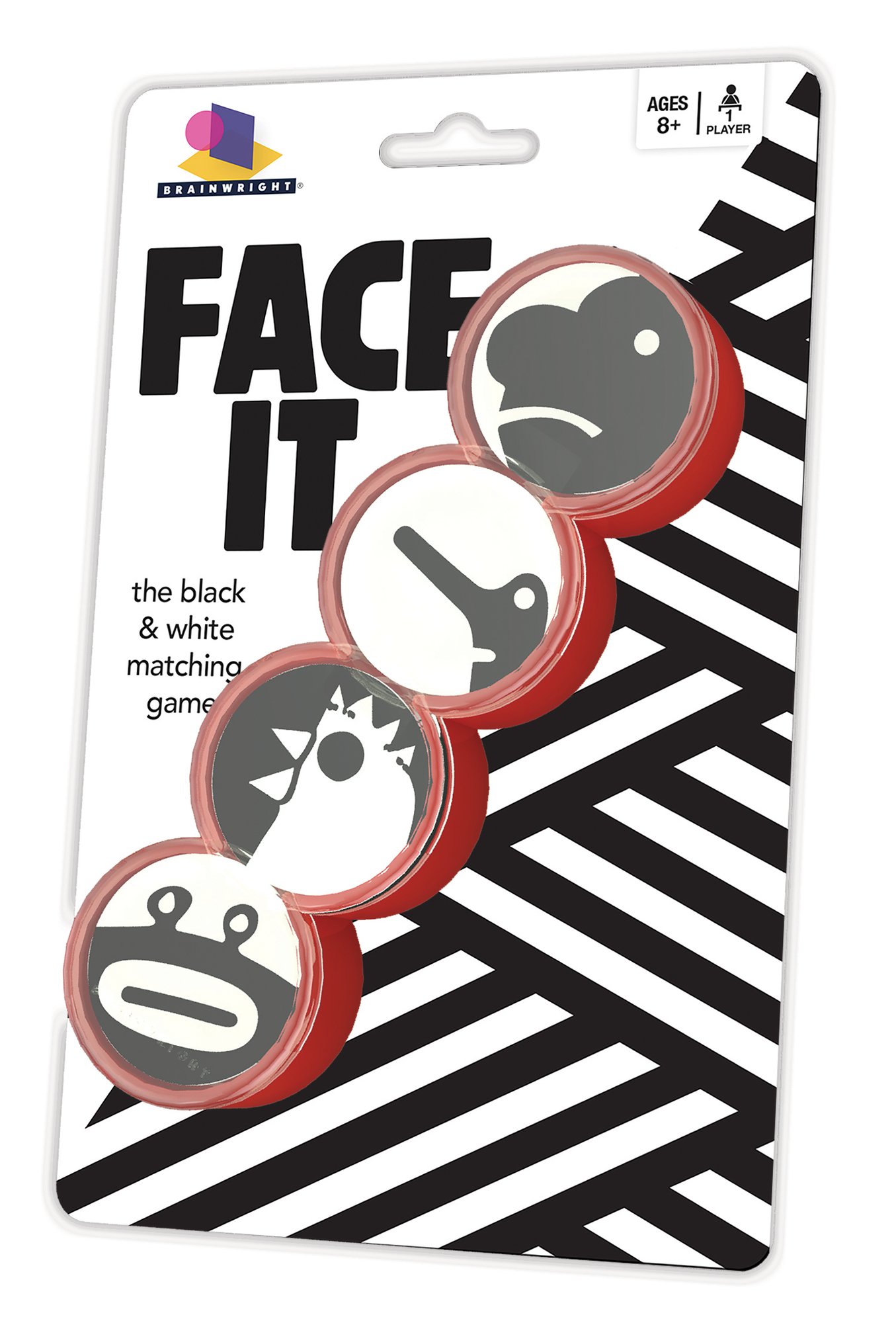 Ceaco Games Brainwright - Face It The Black & White Matching 8013d