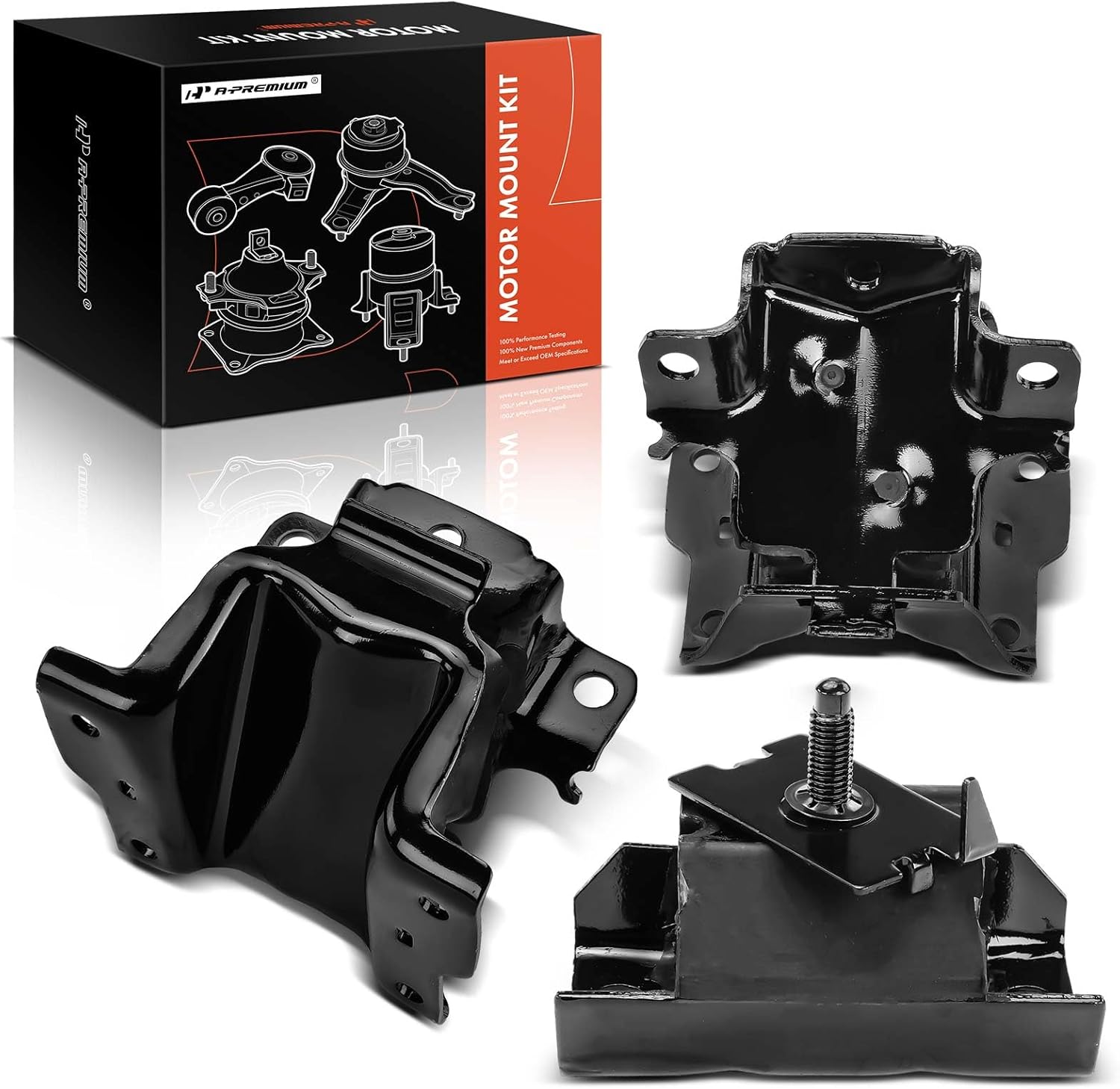 A-Premium 3PCS Engine Motor Mount and Transmission Mount Kit Compatible with Chevrolet Express 1500 2003-2014, Express 2500 2003-2005 & GMC Savana 1500, Savana 2500, 4.3L, Automatic Transmission