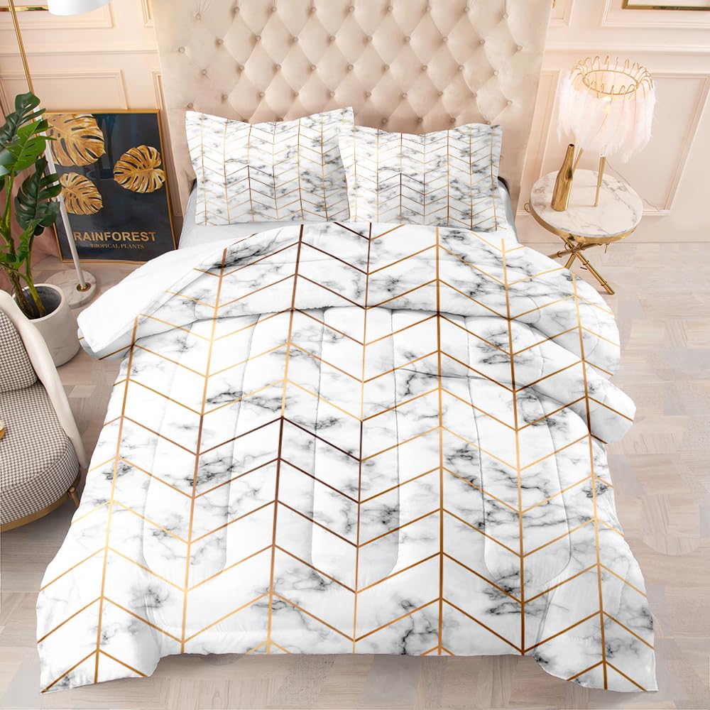Couette respirante 4 saisons 230x260 contre la transpiration nocturne motif marbre