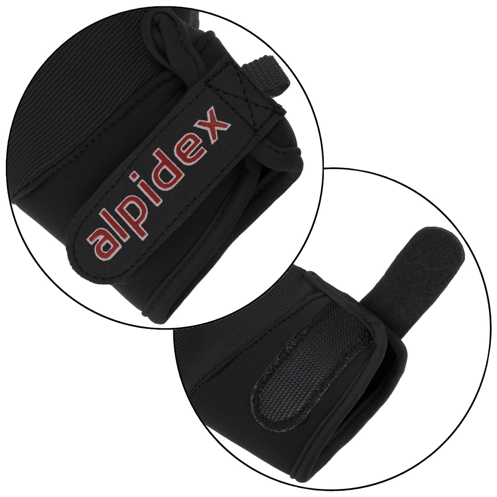 ALPIDEX Klettersteighandschuhe Unisex Echtleder Lederhandschuhe Kletterhandschuhe Half Finger Gloves Via Ferrata