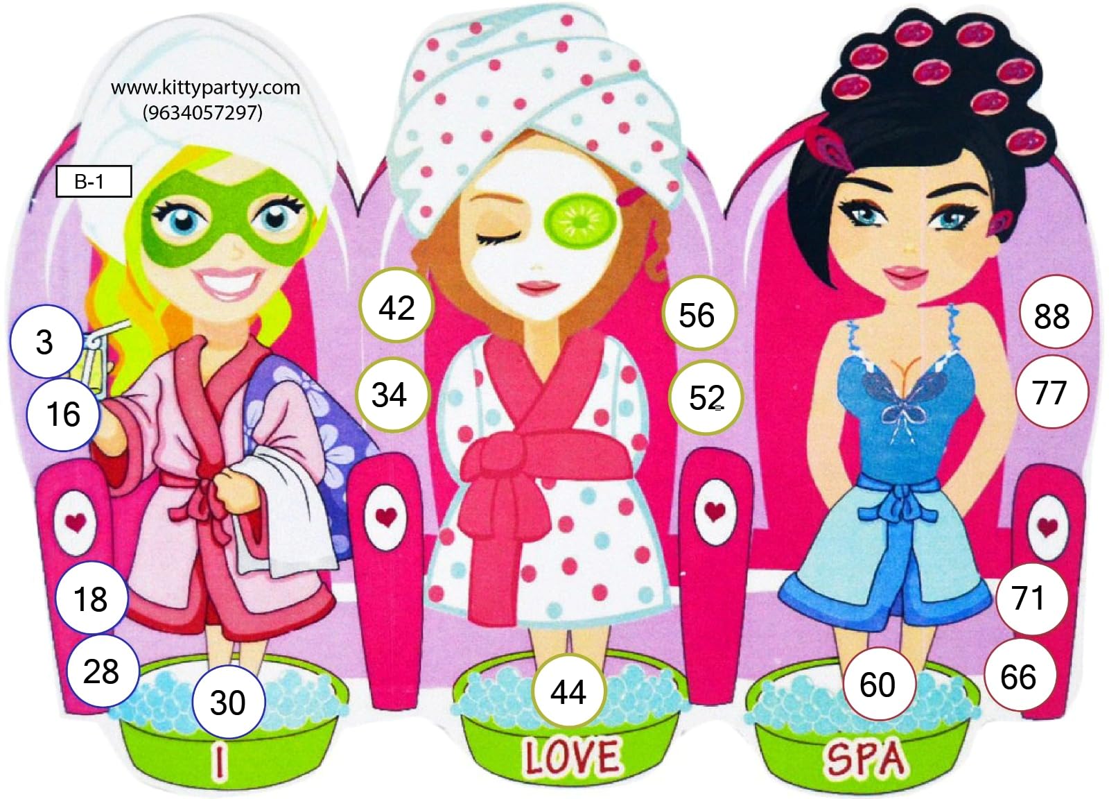 I Love Spa Shape Ticket, 20 Tambola Tickets for Fun Family & Party Games-image-43