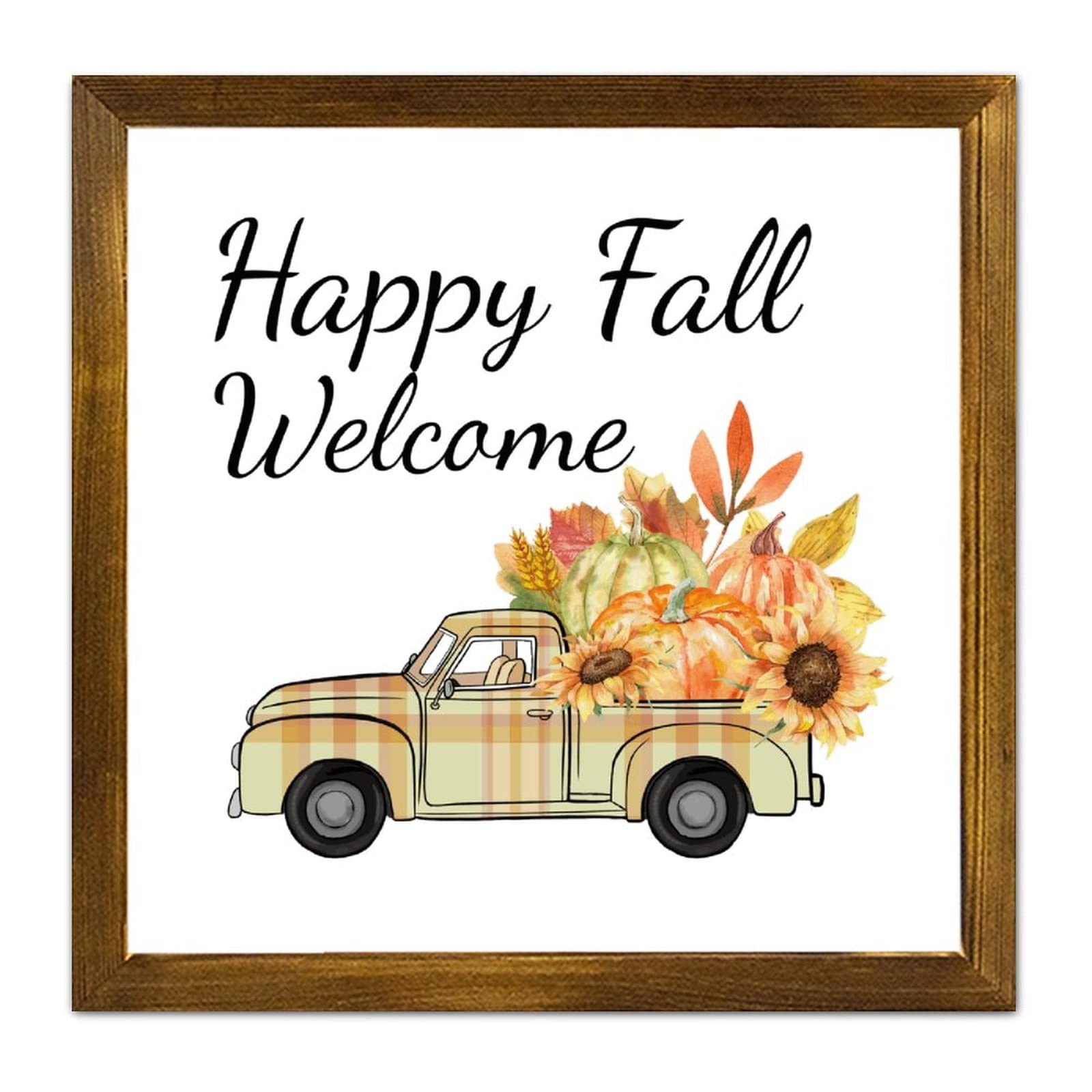 Rompre la monotonie murale avec le panneau en bois Welcome Happy Fall déco salon antique