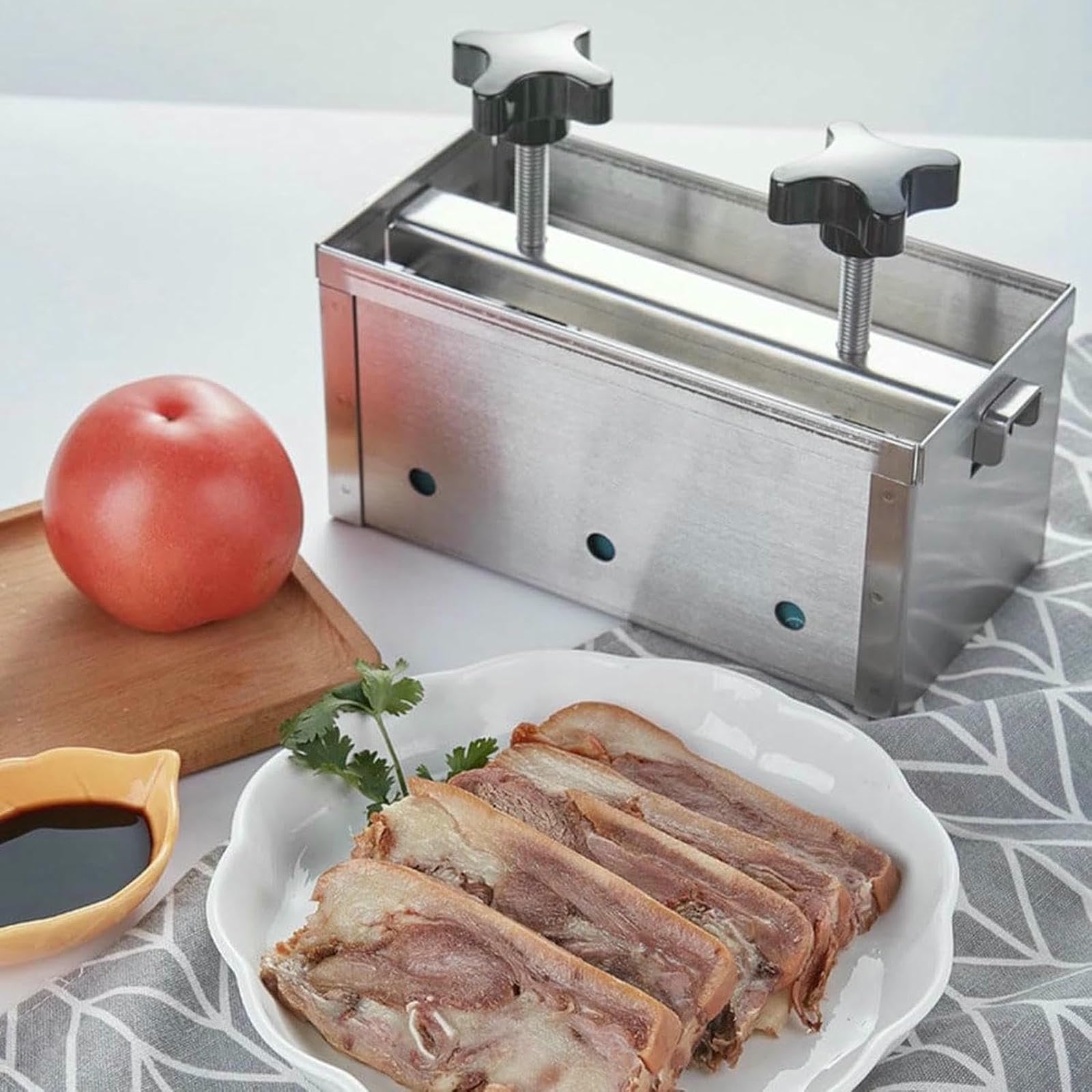 Stampo per pressa per Hamburger in Acciaio Inossidabile, Dispositivo di pressurizzazione a Doppia Vite per Hamburger ripieni, Mini Hamburger
