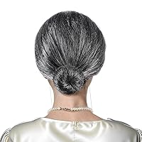 Vista 5 de MUPIL - Juego de peluca gris de anciana para mujer, peluca de abuela y disfraz para mujer, disfraz de abuela para adultos, peluca de disfraz