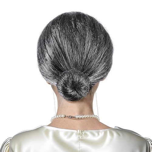 Miniatura 5 de MUPIL - Juego de peluca gris de anciana para mujer, peluca de abuela y disfraz para mujer, disfraz de abuela para adultos, peluca de disfraz