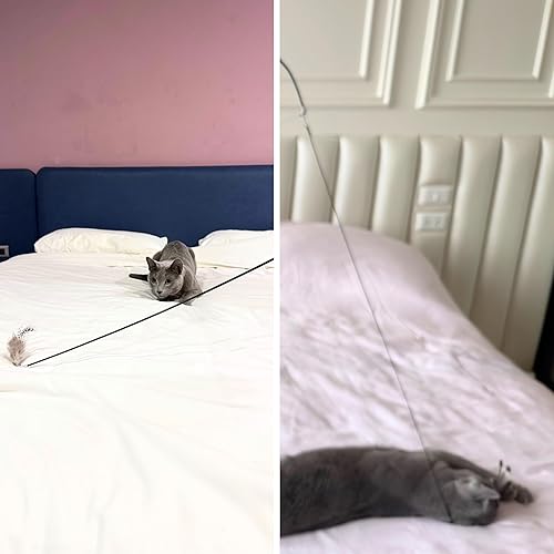 Miniatura 7 de Recambios de juguetes de plumas (3 unidades)  Juguetes para gatos y gatitos para gatitos de interior, juego de accesorios de plumas de repuesto