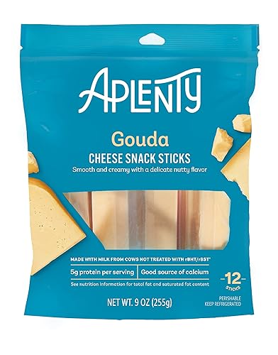 Amazon Brand, Aplenty Gouda Cheese Snack Sticks, 9 Oz