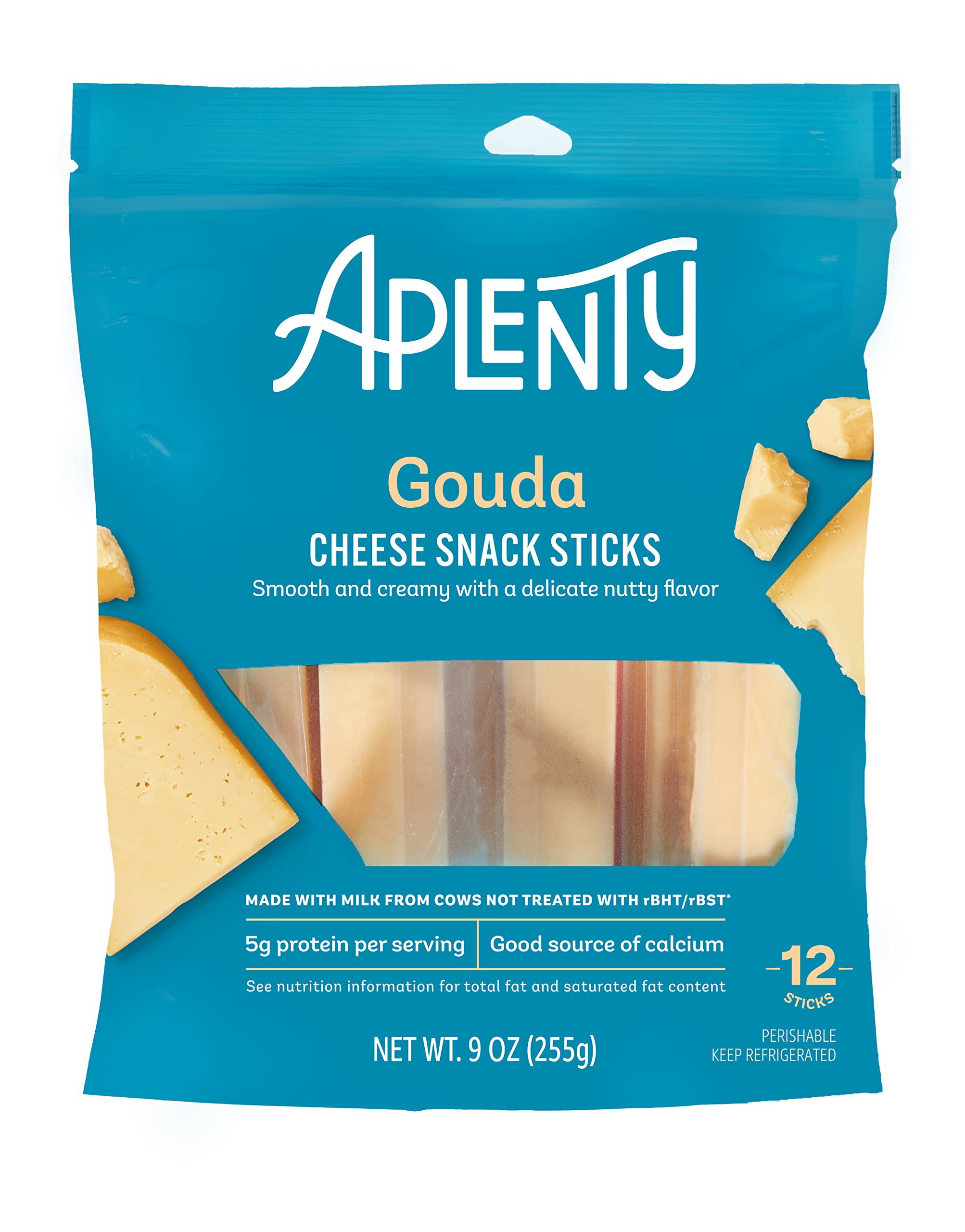 Amazon Brand, Aplenty Gouda Cheese Snack Sticks, 9 Oz