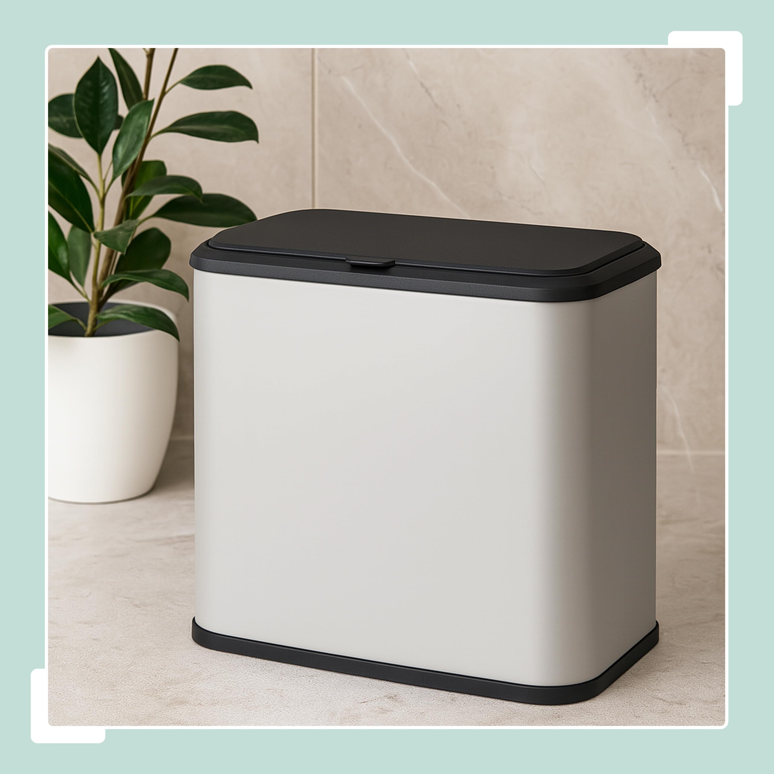 Relaxdays Pattumiera da Appendere in Cucina, Cestino 5 L, Secchio Umido Estraibile, Cesto Bagno, Ferro, Plastica, Grigio