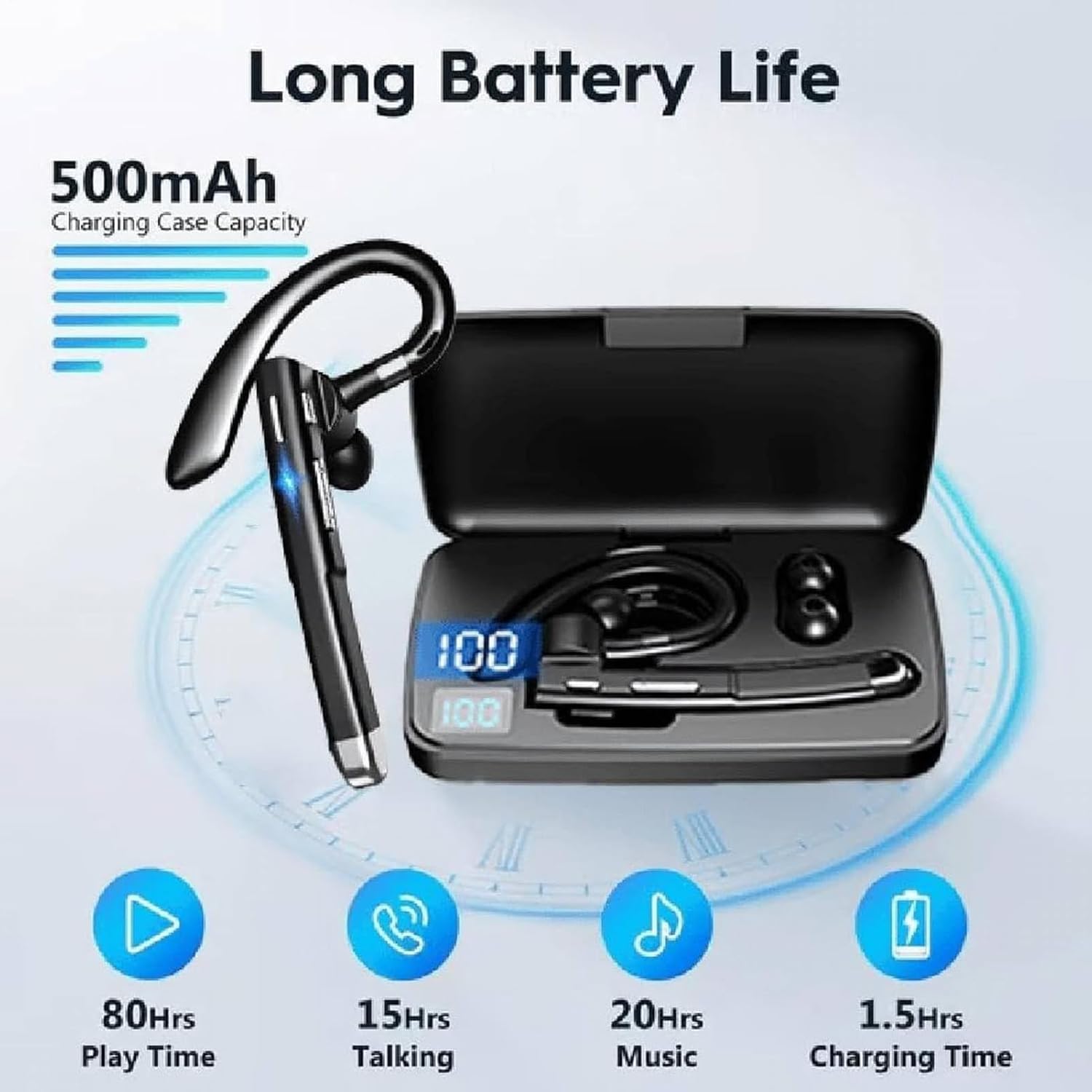 Real Time Language Translator Earbuds - High Precision Translation Headphones - Wireless Noise Reduction Headphones Translation Device for Workplace Business Adults Travel Learning Meeting