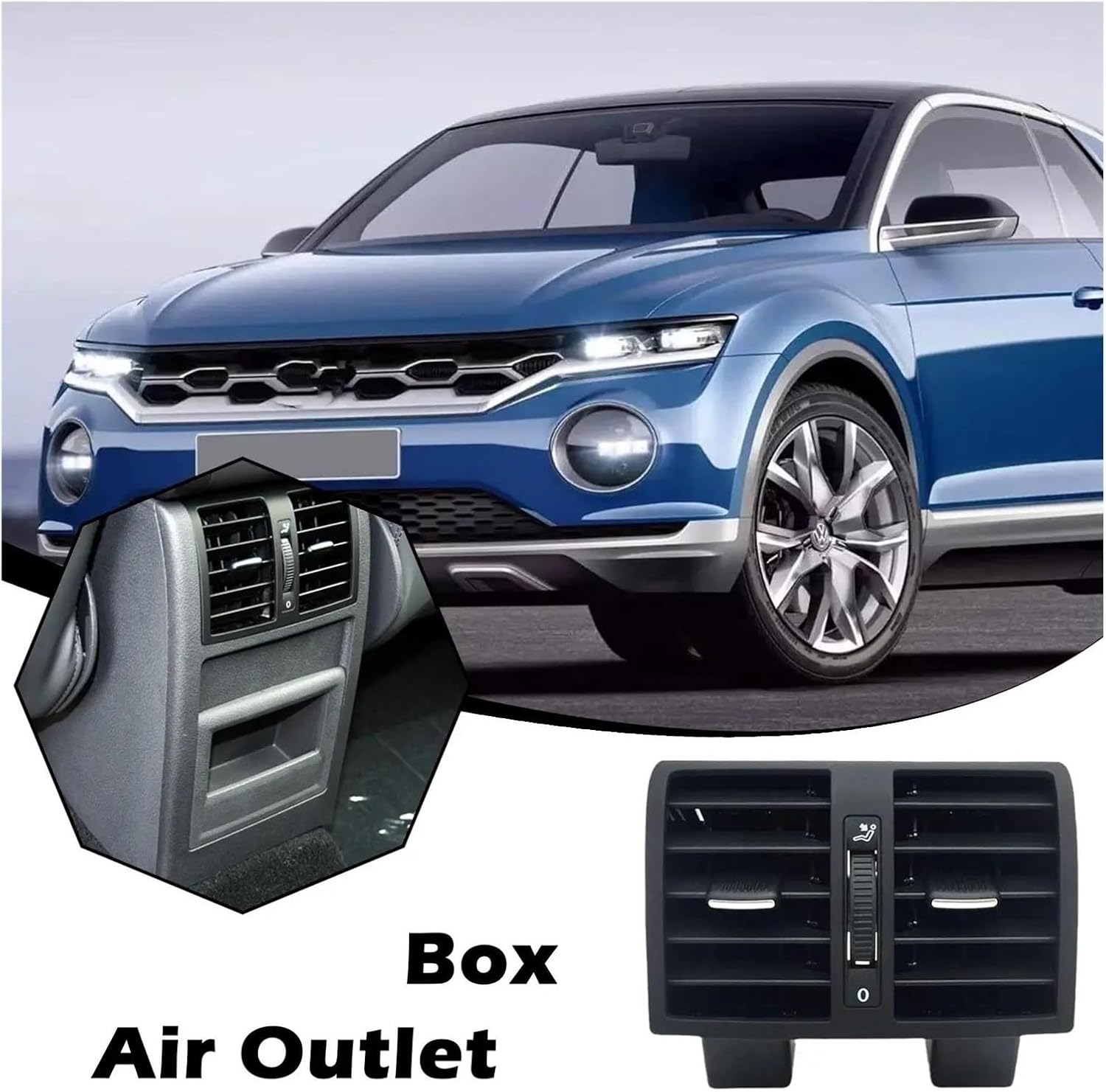 Car Rear AC Air Conditioning Outlet Vent 1TD819203A Compatible with VW Touran 2003-2015 Caddy 2004-2015 A/C Air Vent Outlet