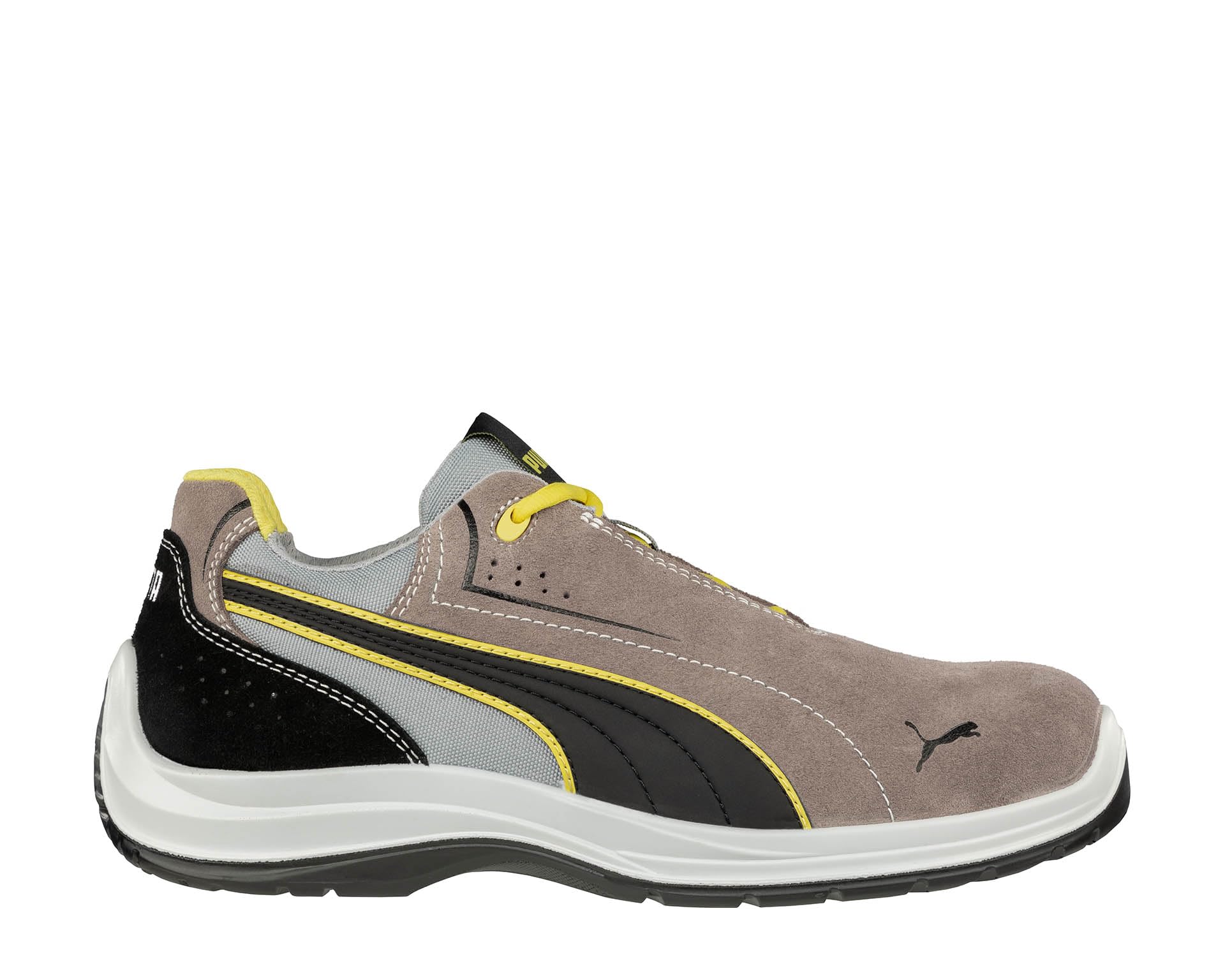 PUMA Safety Touring White low Obuwie ochronne S3 ESD SRC z noskiem z włókna szklanego Sportowy wygląd wysokich butów ochronnych
