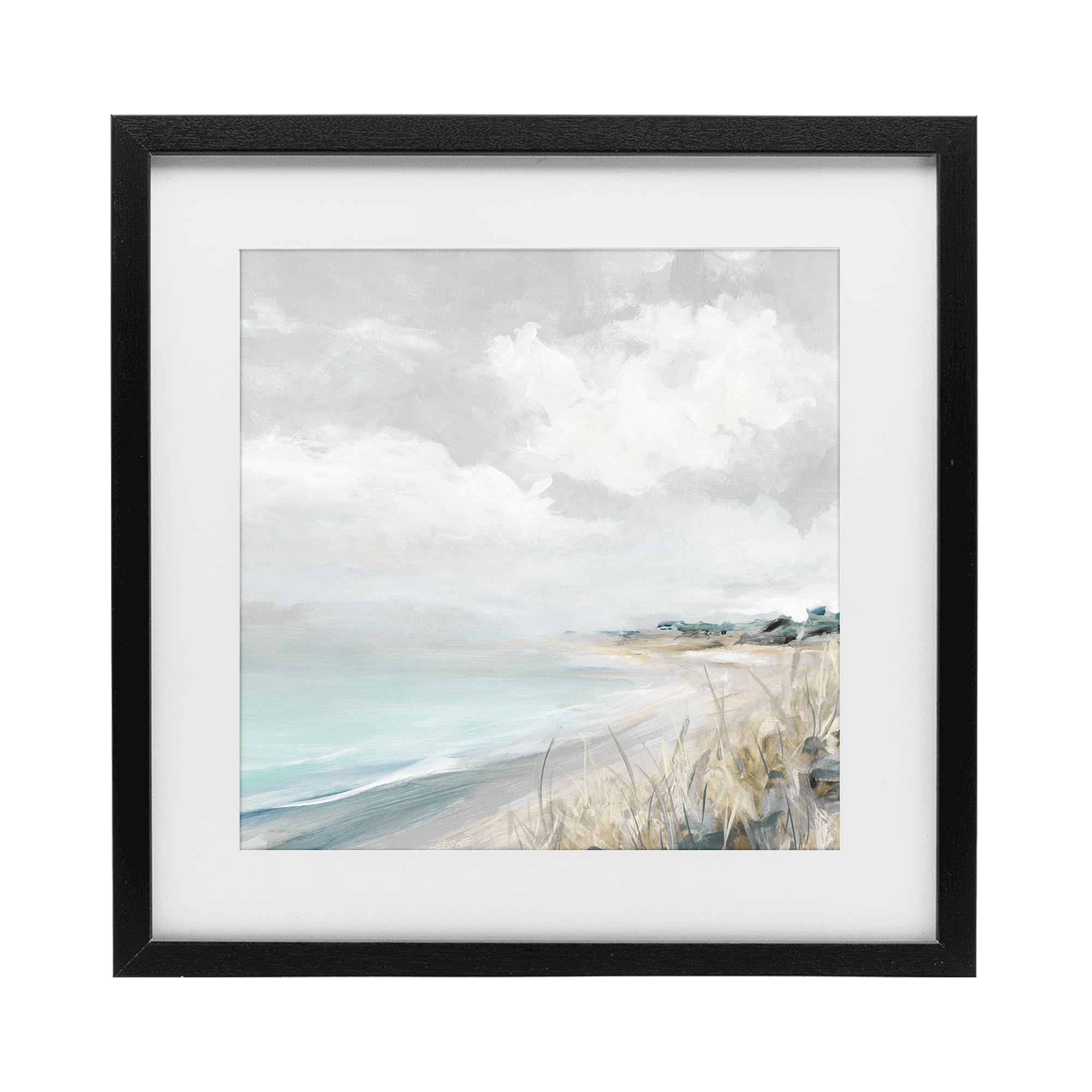 'Coastal Morning By The Dunes'| Framed Print Under Glass