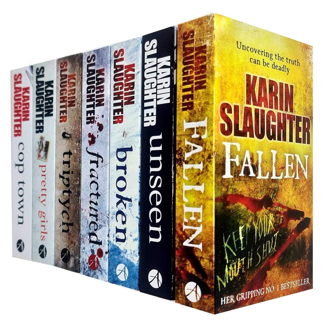 Karin Slaughter 7 Books Collection Set (Fallen, Unseen, Broken, Fractured, Triptych, Pretty Girls, Cop Town & More)