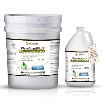 CoverTec GlazeGuard Plus Anti-Slip Floor Coating for Ceramic Tile 4 Gal Kit