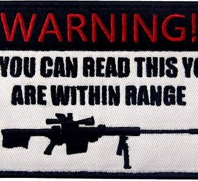 If You Can Read This You are Within Range Tactical Patch Embroidered Morale Applique Fastener Hook & Loop Emblem
