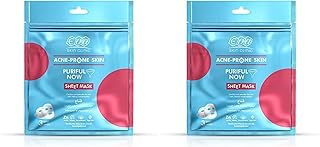 ماسك ورقي للبشرة المعرضة لحب الشباب من سكين كلينك، 3 قطع من ايفا (عبوة من قطعتين)