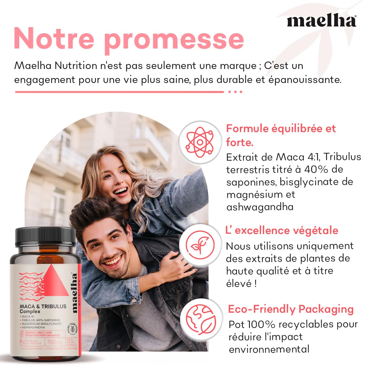 Maca et Tribulus Complex | Extrait concentré| Énergie | 100% Naturelle