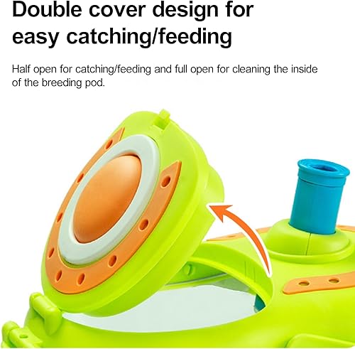 Miniatura 8 de Kit de atrapador de insectos para niños, estuche de criaturas con LED, brújula, lupa, red de mariposas, guardián de bichos, binoculares, cazador de