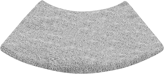 APJJ Bath Mats Non Slip Washable, Curved Bath Mat for Bathroom and Shower, Strong Water Absorbent Bathroom Rug, Ultra Soft Microfiber Bathroom Carpet, Machine Washable, 43.3*17.7*0.98in,Gray
