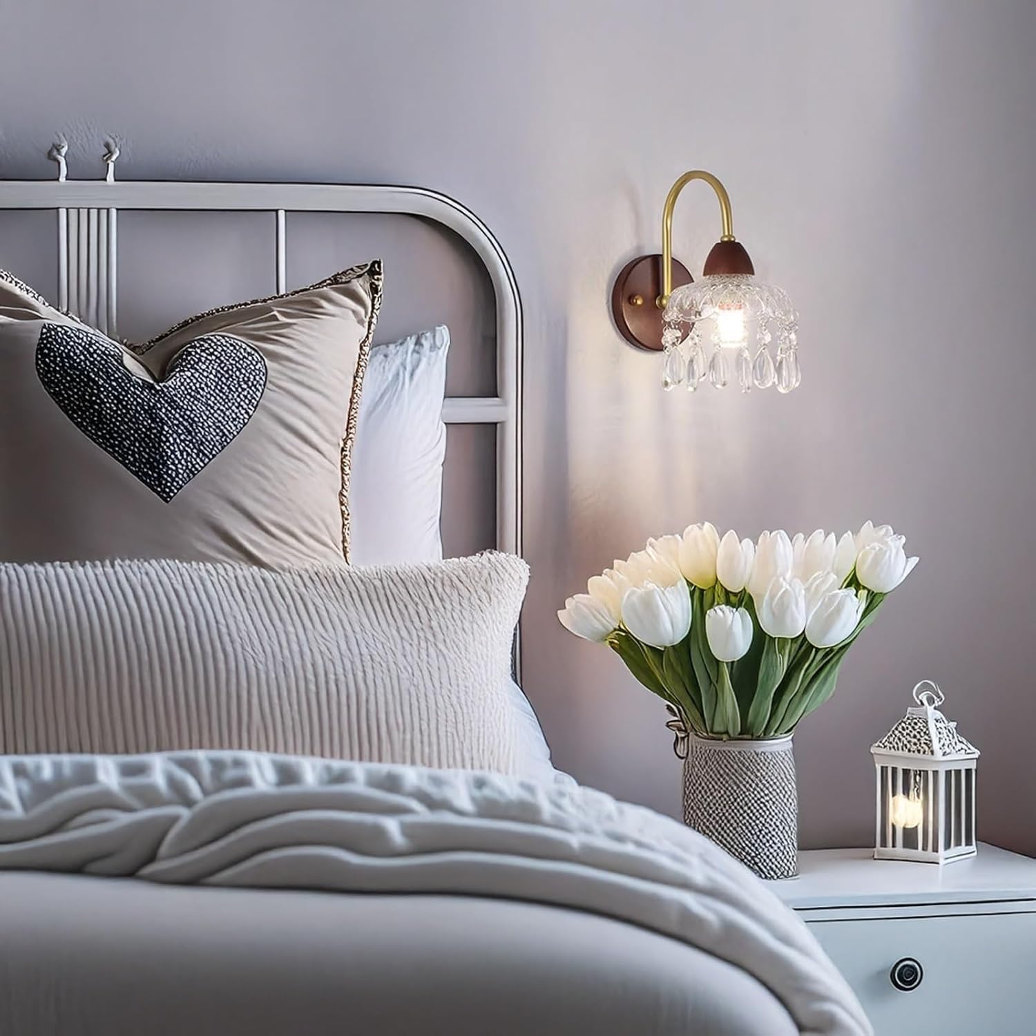 Applique da Parete Moderna nordica retrò con Attacco E27, Finitura in Ottone, Base in Legno Scuro, Lampada d'ambiente Decorativa T-155 (18 cm/7,09 Pollici)