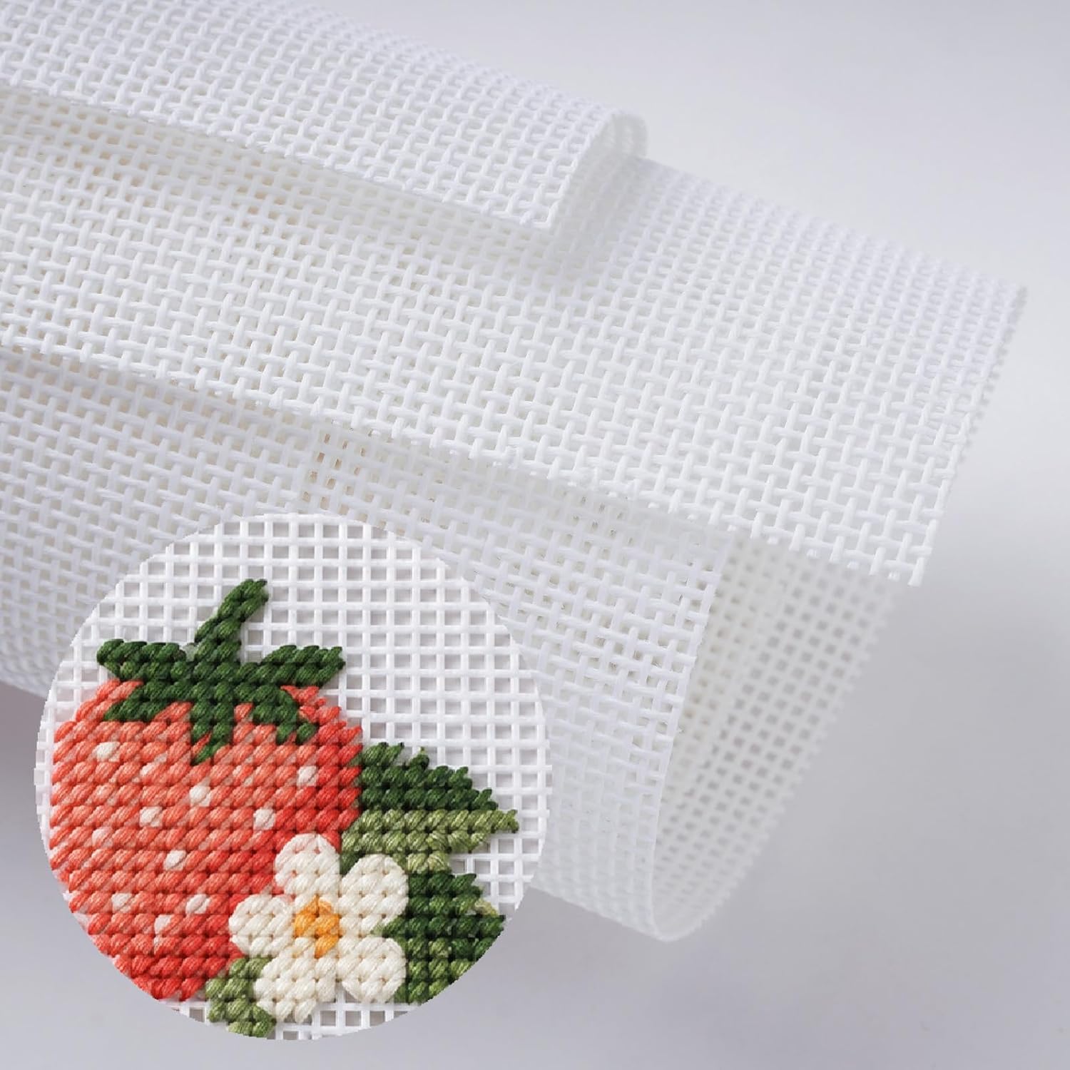 2Pcs 14"x18" Mono Needlepoint Blank Canvas, 13 Mesh Cotton Tapestry Fabric