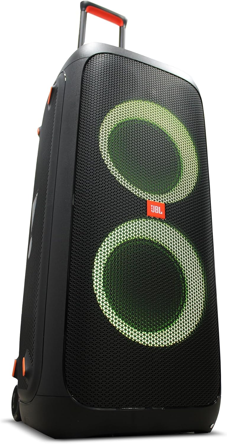 JBL PartyBox 310 Portable Bluetooth Speaker with Lights (JBLPARTYBOX310AM) + 2 x AUX Cable + MicroFiber Cloth (2-Pack)