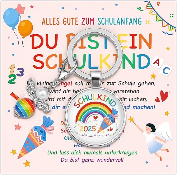 Schutzengel Schlüsselanhänger zur Einschulung