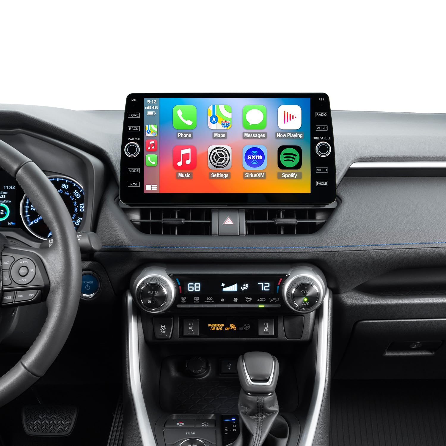 4G LTE QLED Radio for Toyota RAV4 2019 2020 2021 2022 Upgrade | 8-Core CPU Touch Screen Stereo | Wireless CarPlay & Android Auto | Support OEM SWC and Camera