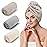 CZZXI 3 PCS Microfiber Hair Towel - Wraps for Wet Hair, Anti Frizz Turbans, for Curly Hair (Beige, Khaki, Grey)