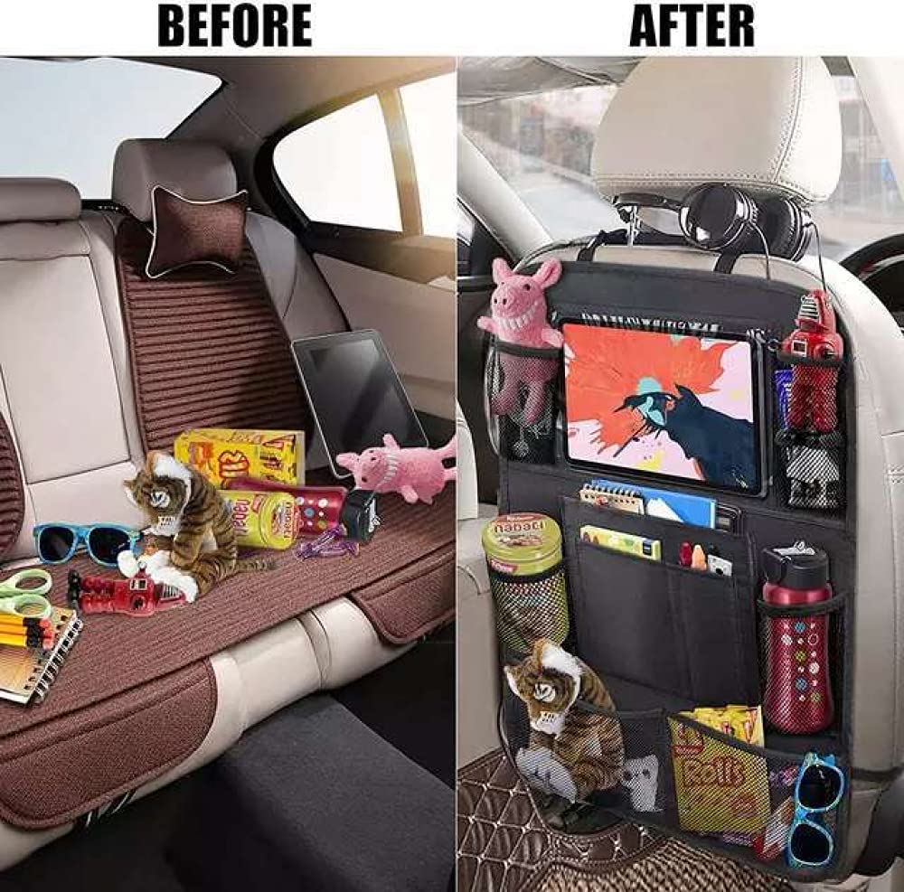 Siqi Backseat Organizer, Organisateur de Voiture pour Enfants avec Trou pour USB/Casque arrière Organisateur de siège de Voiture Organisateur de siège arrière pour Road Trip, collations pour Enfants,