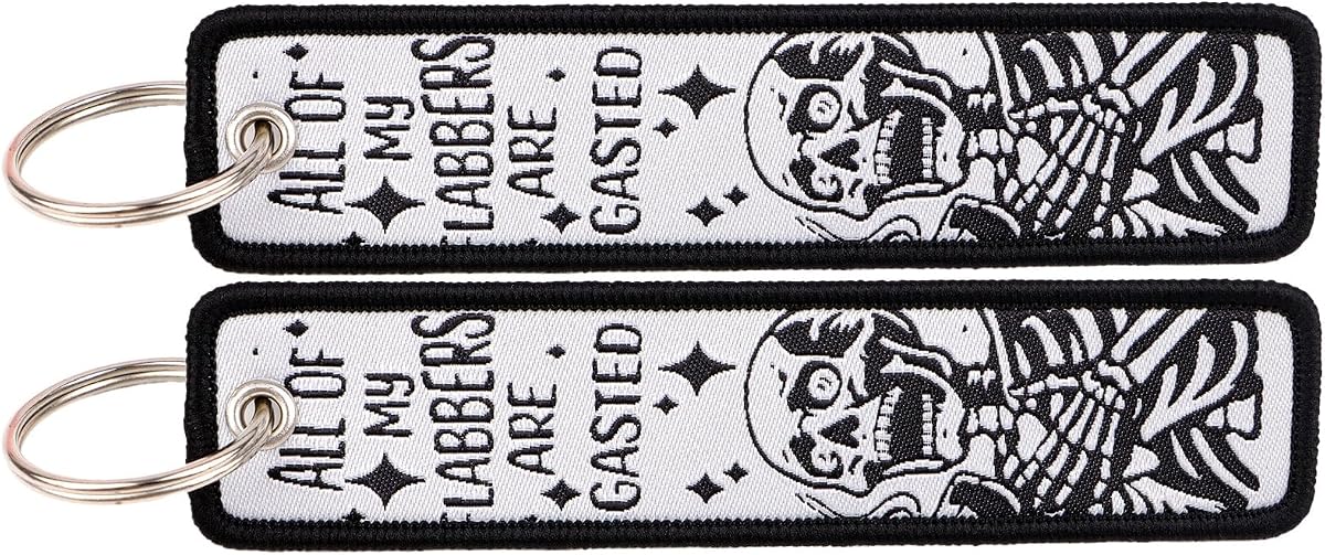Woven Keychains (2-Packs) - Motorcycle Key Tag for Keys, Cars, Scooters, Aesthetic Key Chain for Women, Teacher, Men