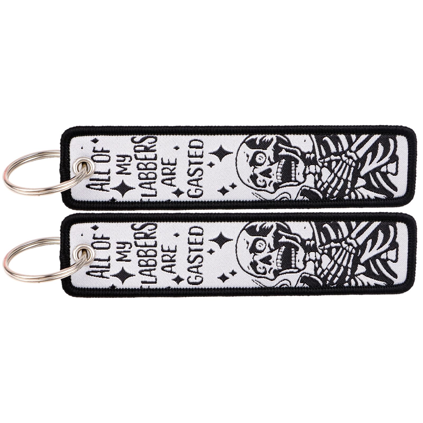 BKBKAAK Woven Keychains (2-Packs) - Motorcycle Key Tag for Keys, Cars, Scooters, Aesthetic Key Chain for Women, Teacher, Men