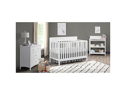 Miniatura 2 de Oxford Baby Harper, Cuna convertible 4 en 1, blanco nieve, con certificado GreenGuard Gold