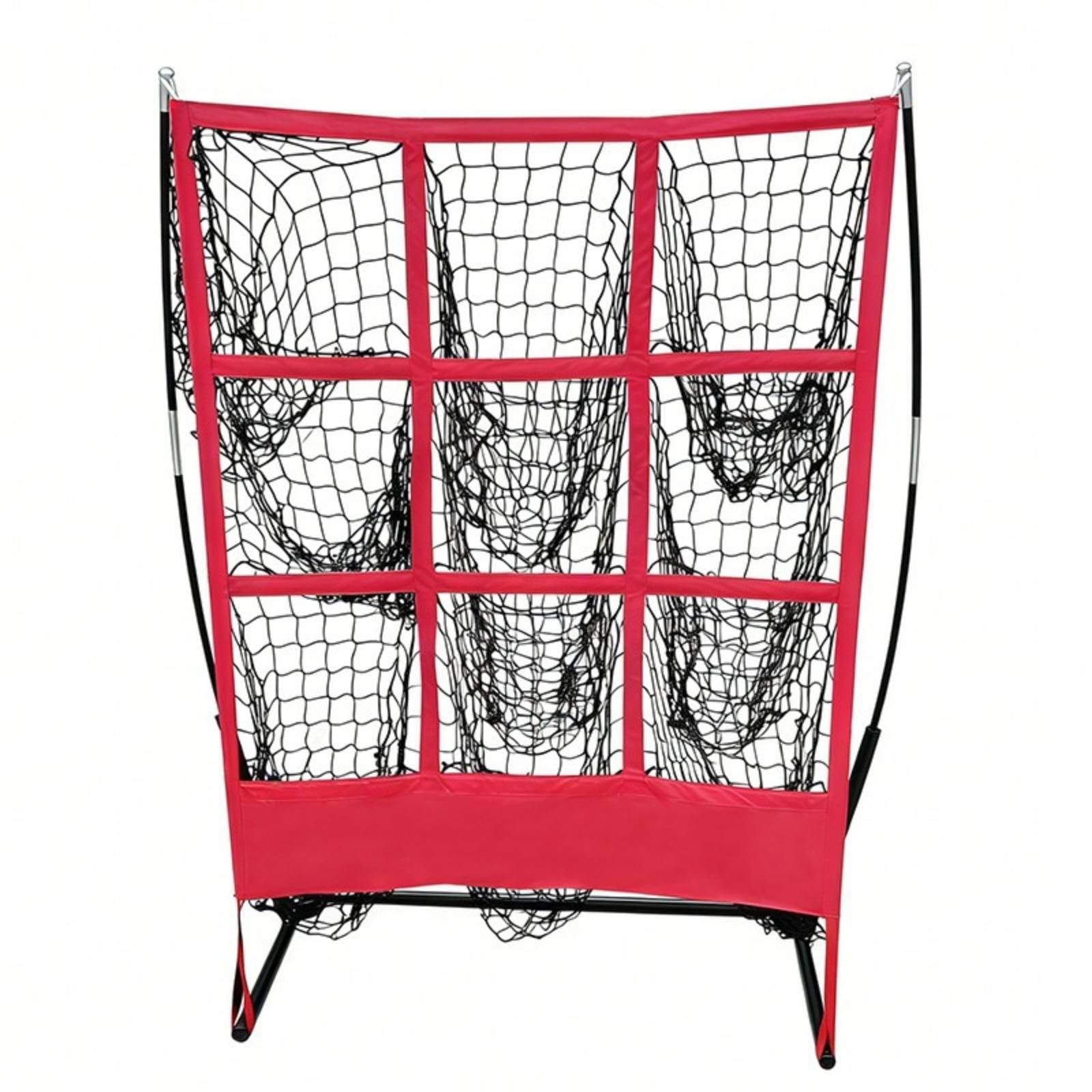 Red Béisbol con 9 Secciones Portátil Bateo Resistente para Entrenadores, Jardín