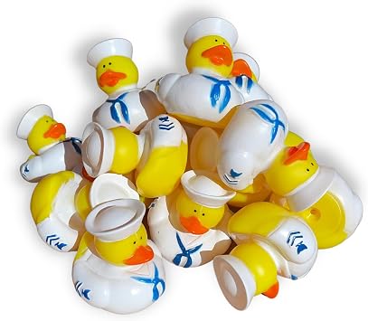 Cruising Duck Rubber Ducks Sailor Nautical Duck | 2" x 2 in Size - 20 Ducks Only | for Use with for Cruise Ships Tags Princess, Royal Caribbean, for Cards Cruise Date, oh What Luck