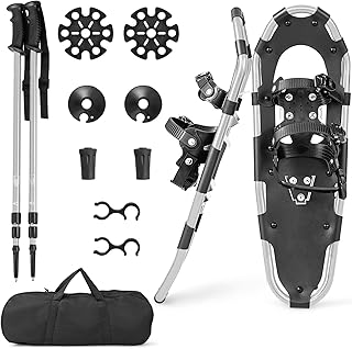 COSTWAY Snow Shoes for Men Women Youth Kids, 21/25/30 Inches Aluminum Te...