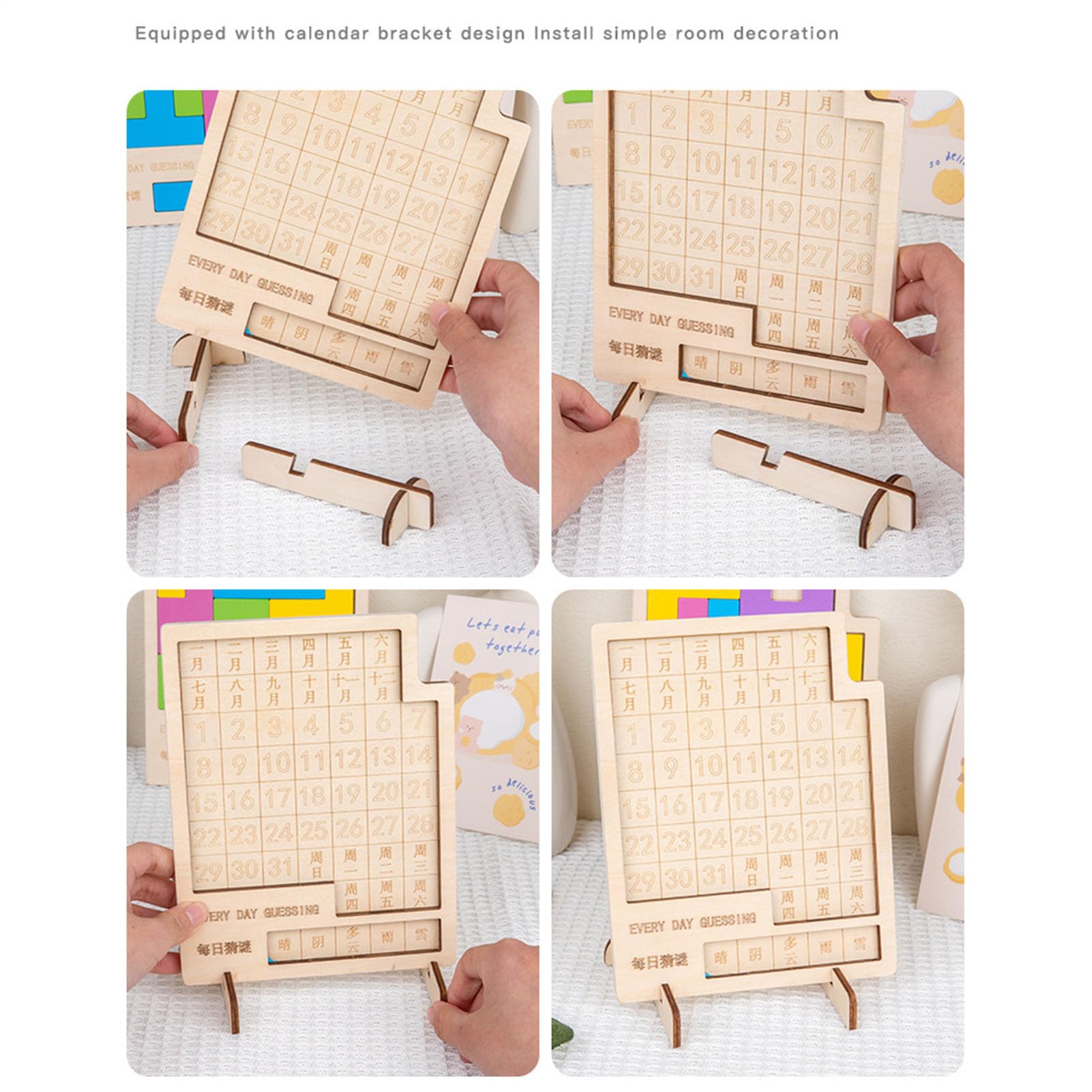 Jouet Puzzle Calendrier | Entraînement Logique Interactif,Jouet Puzzle Calendrier Quotidien Énigmiste,Pour Garçons Enfants Dans La Chambre Et Les Déplacements